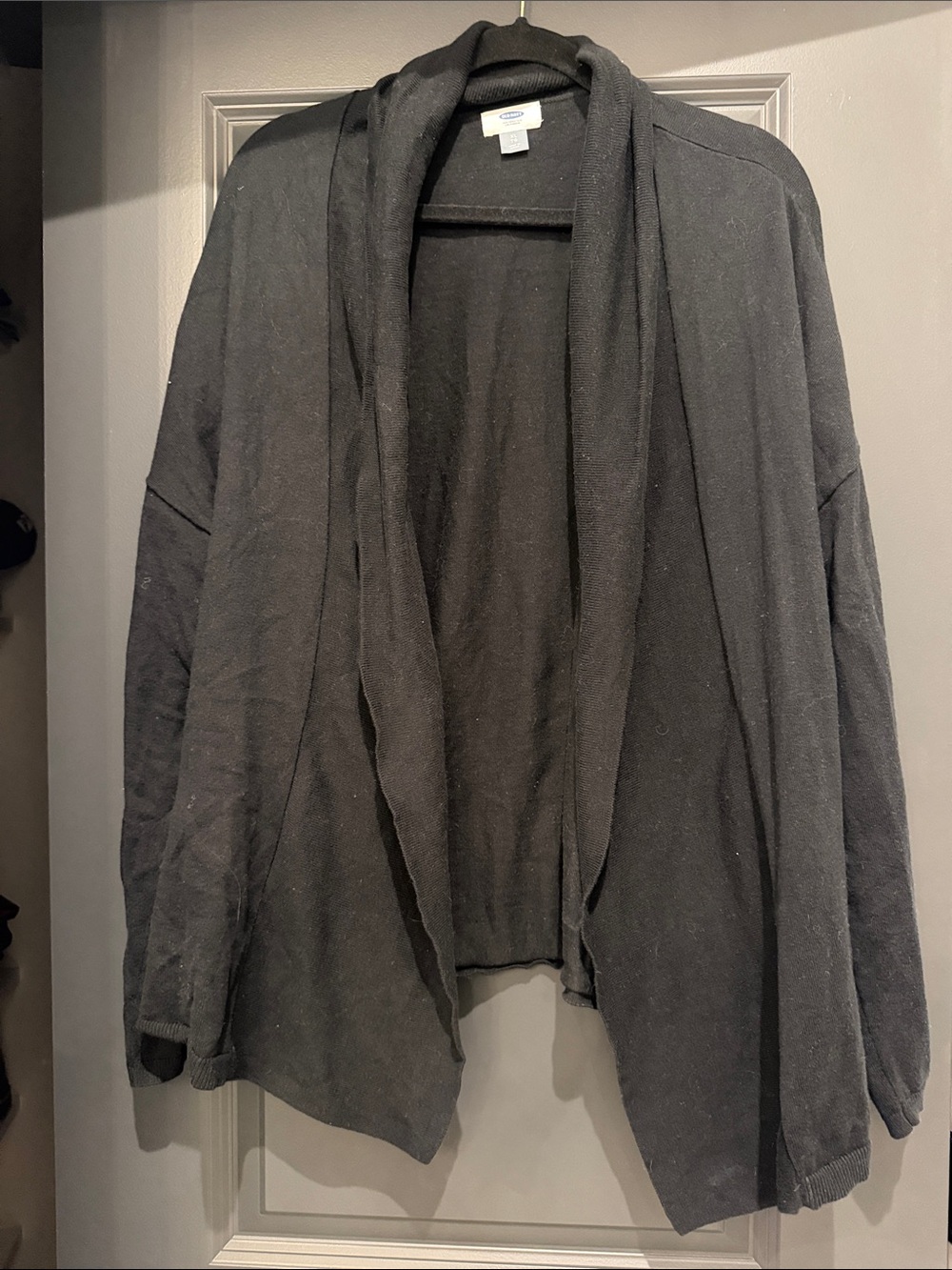 Old Navy Open-Front Black Shawl Cardigan Sweater
